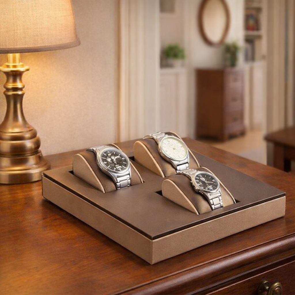 Présentoir Rampe En Similicuir  - Multi Emplacements