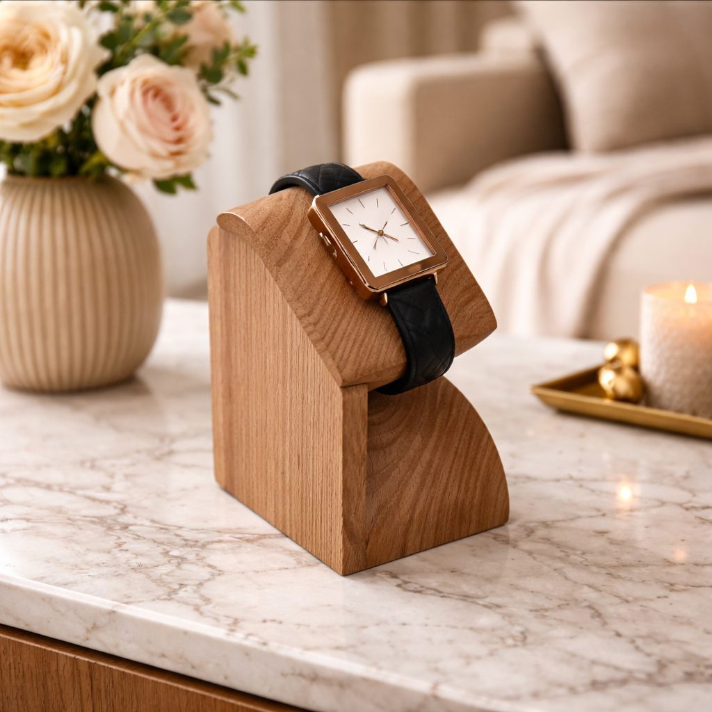 Support En Bois Pour Montres – Présentation Minimaliste Élégante
