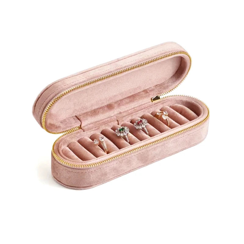 Boîte à Bagues Velours avec Compartiments – Femme