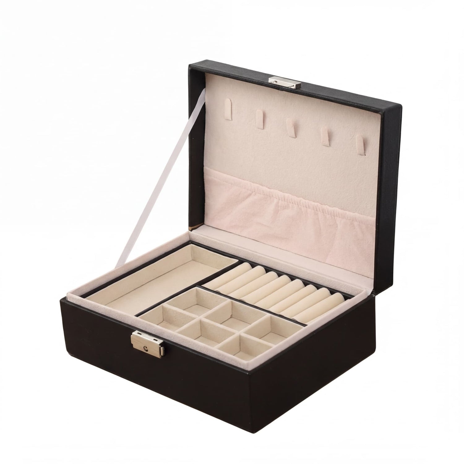 Boîte à Bijoux Grande Capacité en Cuir – Femme