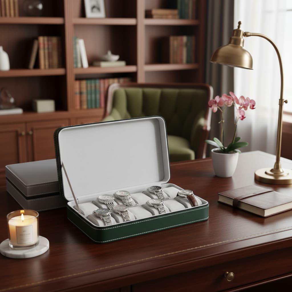 Boite De Voyage Zippée Pour Montres – Coffret 6, 10 Ou 12 Emplacements