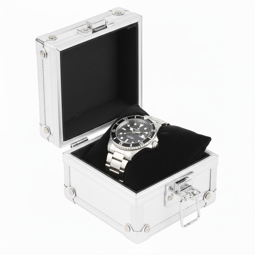 Boite À Montre Aluminium – Coffret Élégant 1 Emplacement