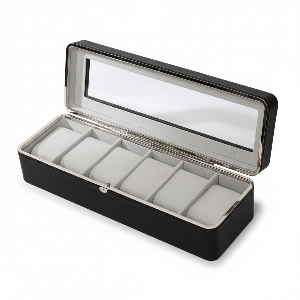 Boite À Montre De Voyage Cuir – 6 Emplacements