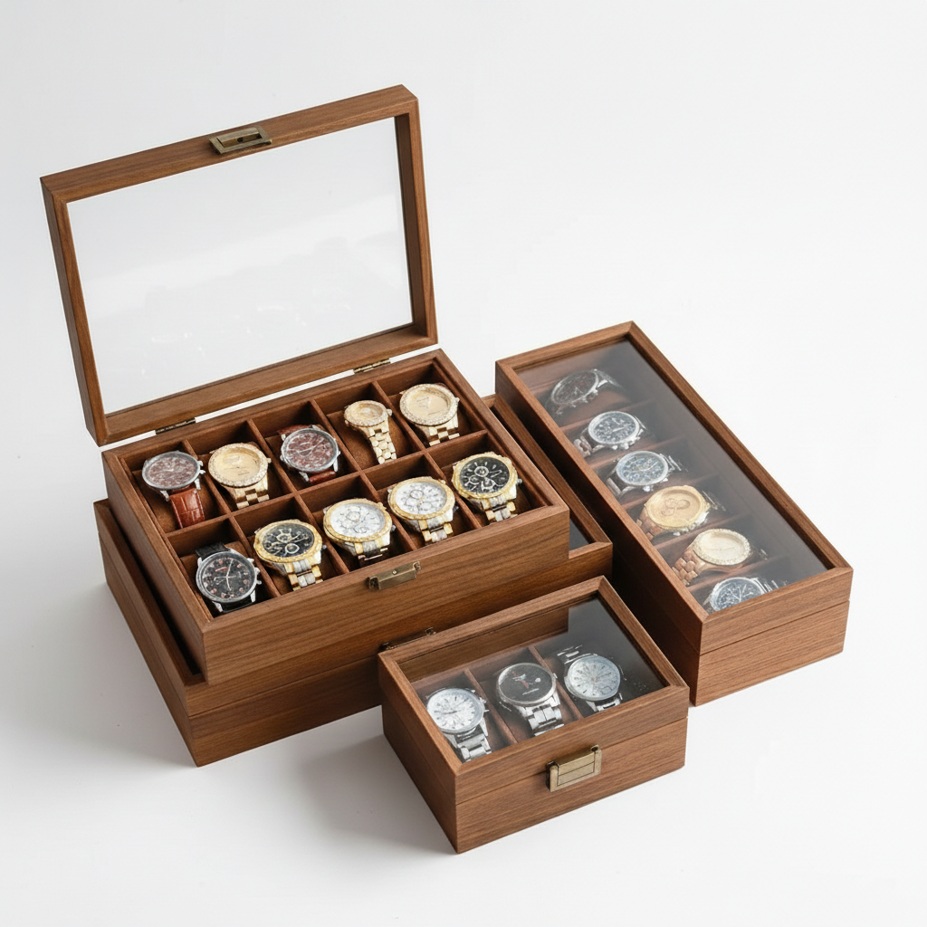 Boite À Montre En Bois Haut De Gamme – Grande Capacité