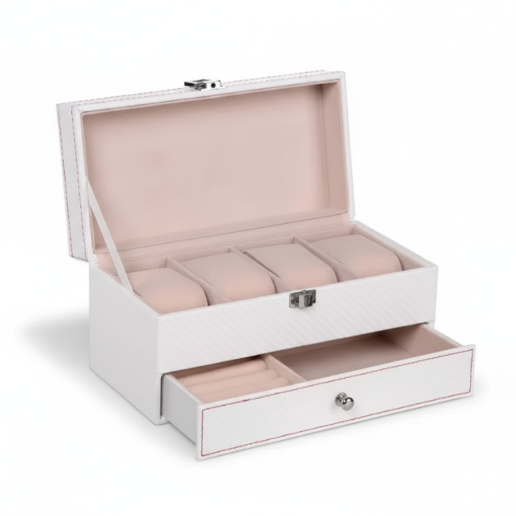 Boite À Montre En Fibre De Carbone – Rangement Avec Tiroir