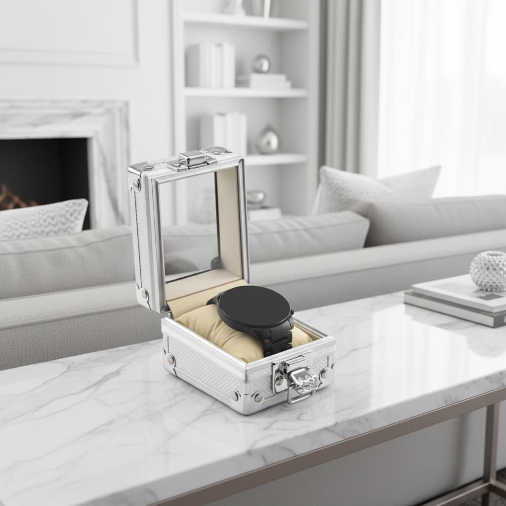 Boite À Montre Verrouillable – Coffret Avec Couvercle Transparent