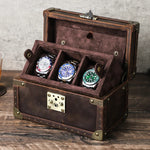 Boite À Montres En Cuir Véritable – Coffret Vintage Multi-Emplacements