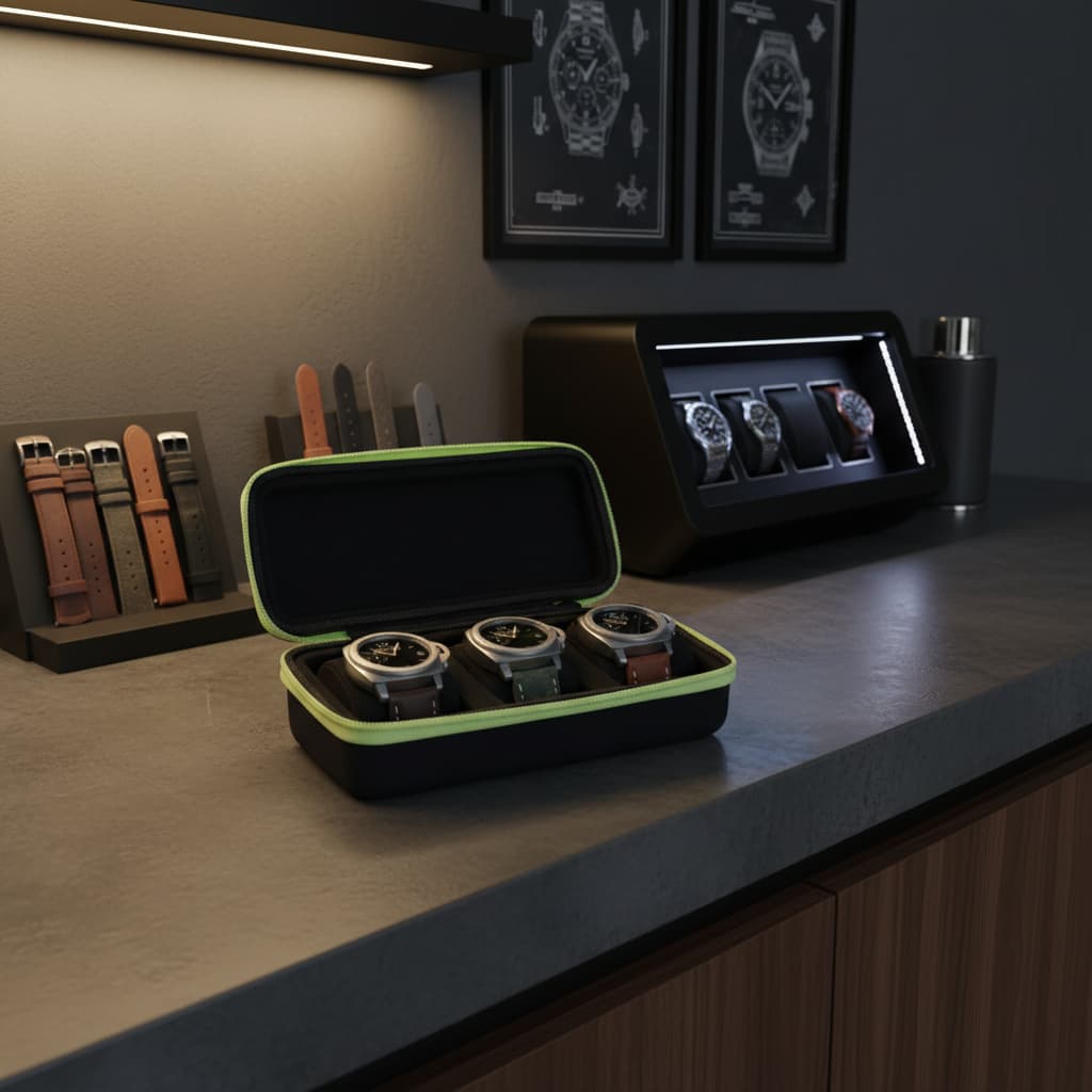 Boite De Voyage Pour Montres – Étui Portable 3 Emplacements