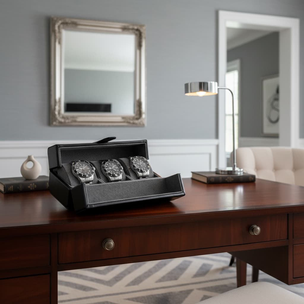 Boite À Montres En Cuir PU – Coffret Luxe 1, 2 Ou 3 Emplacements