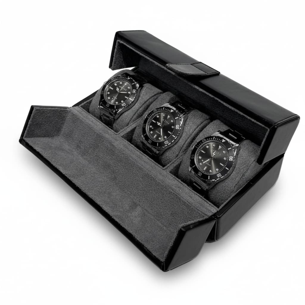 Boite À Montres En Cuir PU – Coffret Luxe 1, 2 Ou 3 Emplacements