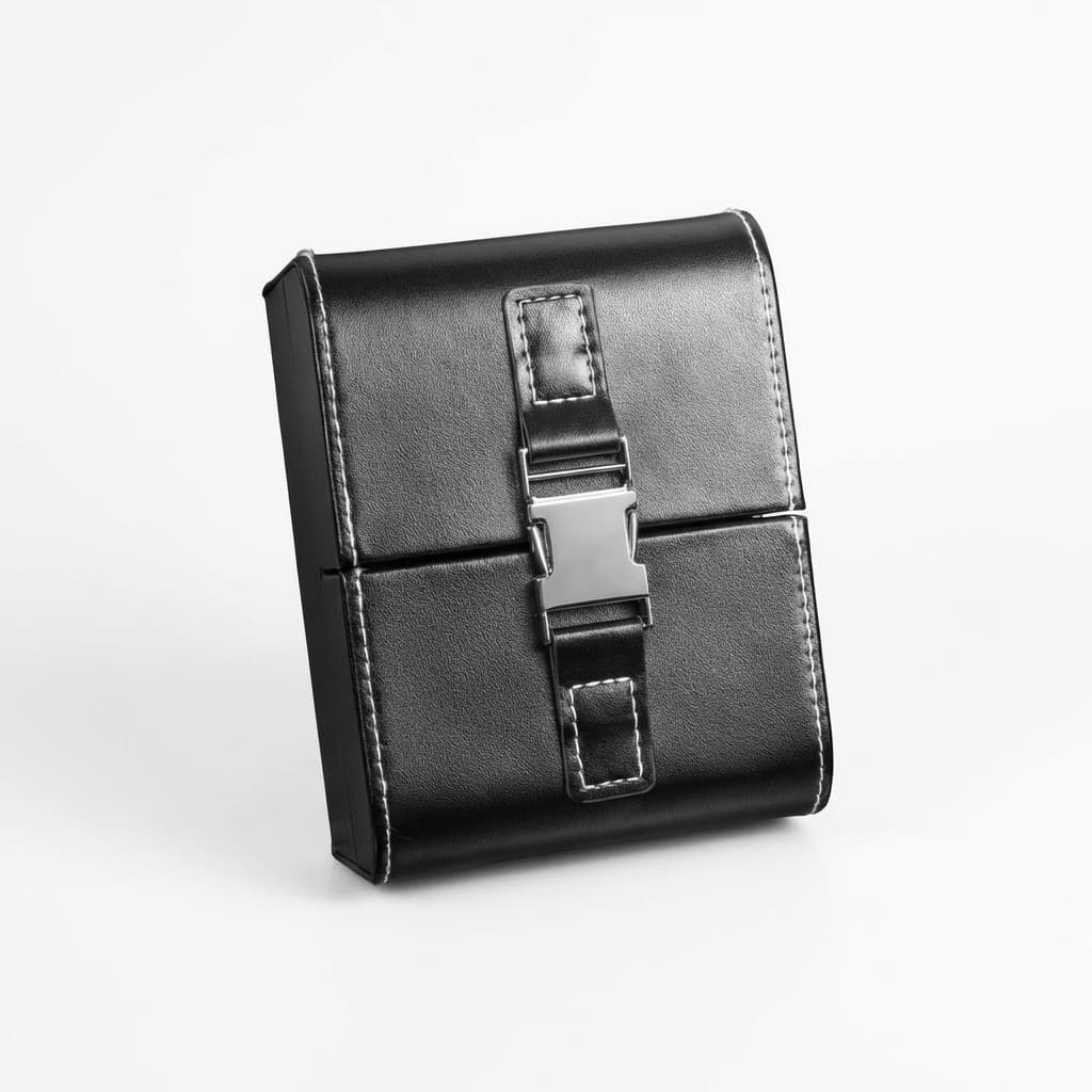 Boite À Montres Noire – Coffret Premium Double Ouverture