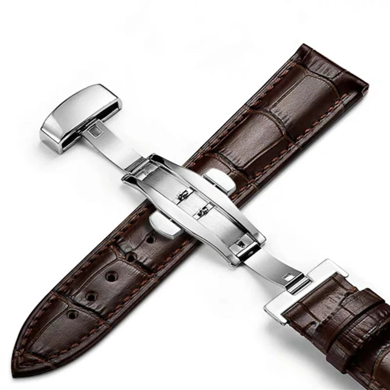 Bracelet de Montre Cuir avec Fermoir Papillon