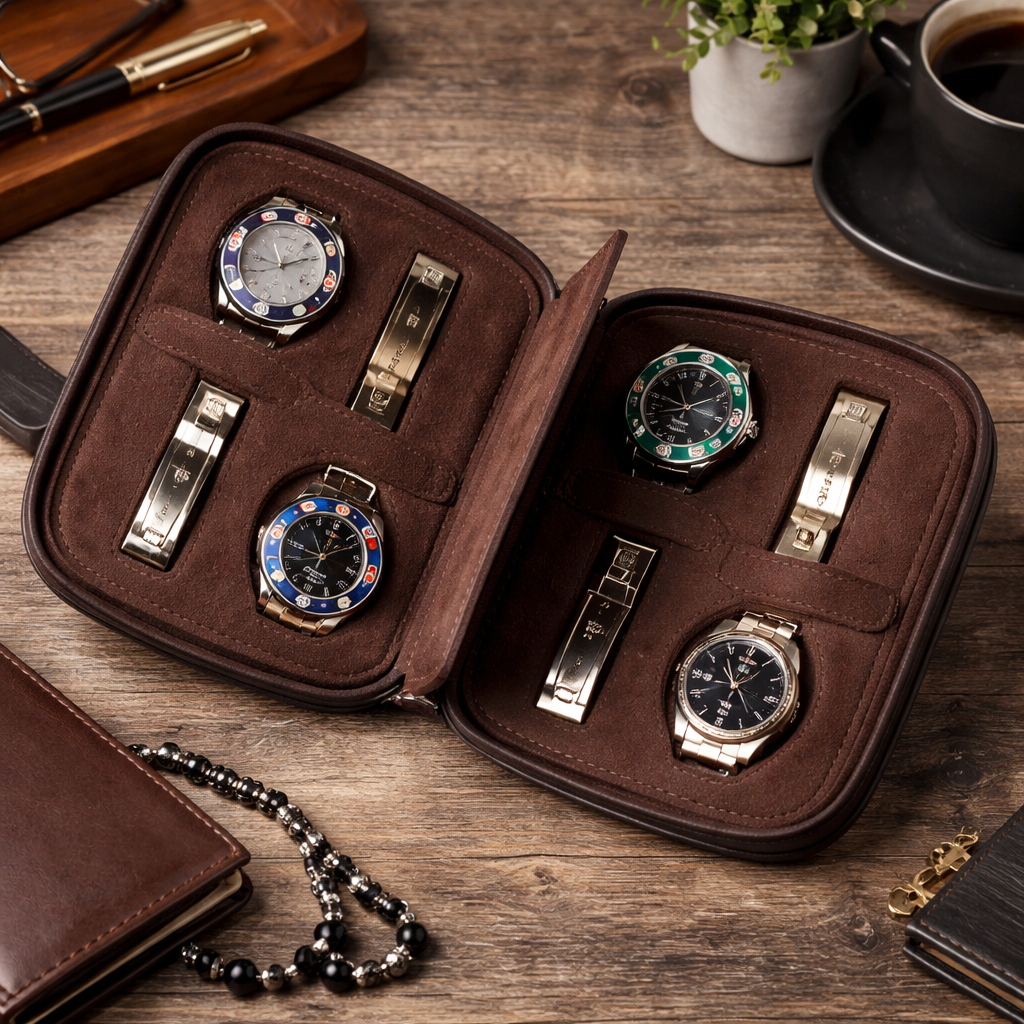 Coffret Vintage Zippé  – Rangement Élégant Et Nomade