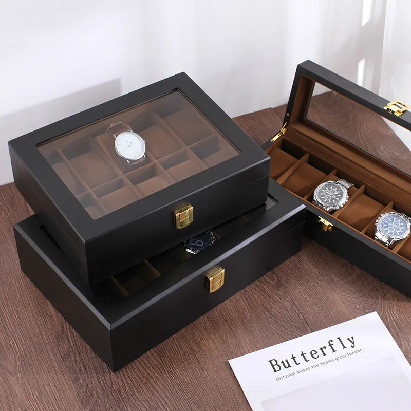 Coffret en Bois Multi-Capacité – Finition Luxe Artisanale
