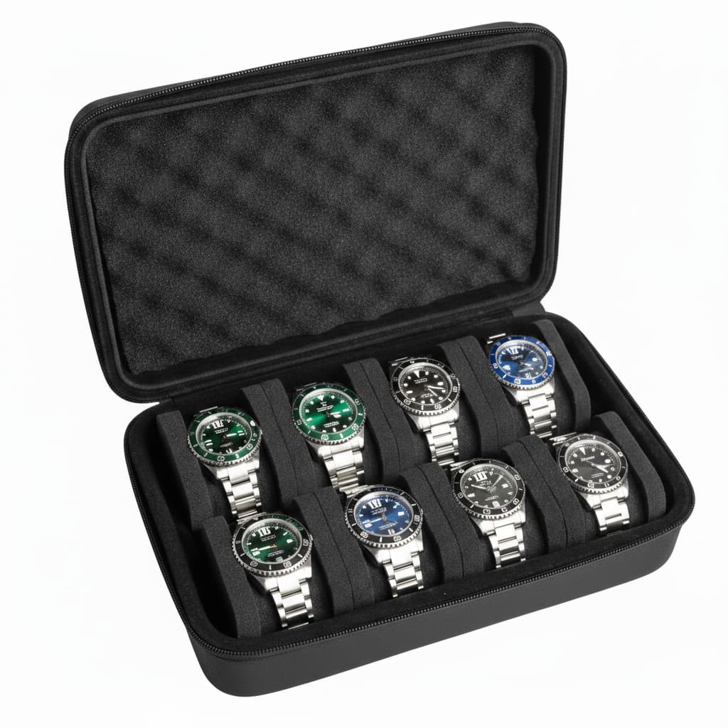 Étui Rigide De Voyage Pour Montres – Coffret 8 Emplacements