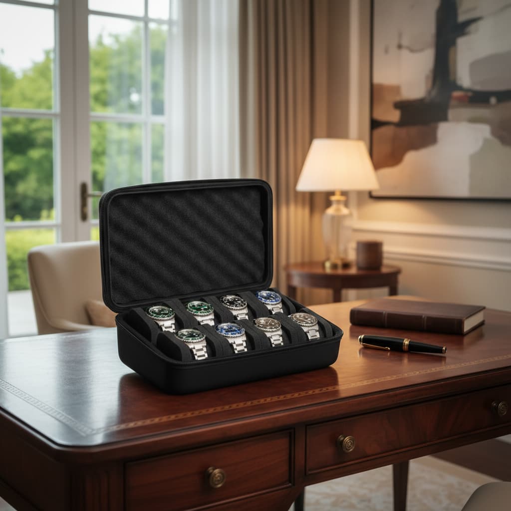 Étui Rigide De Voyage Pour Montres – Coffret 8 Emplacements