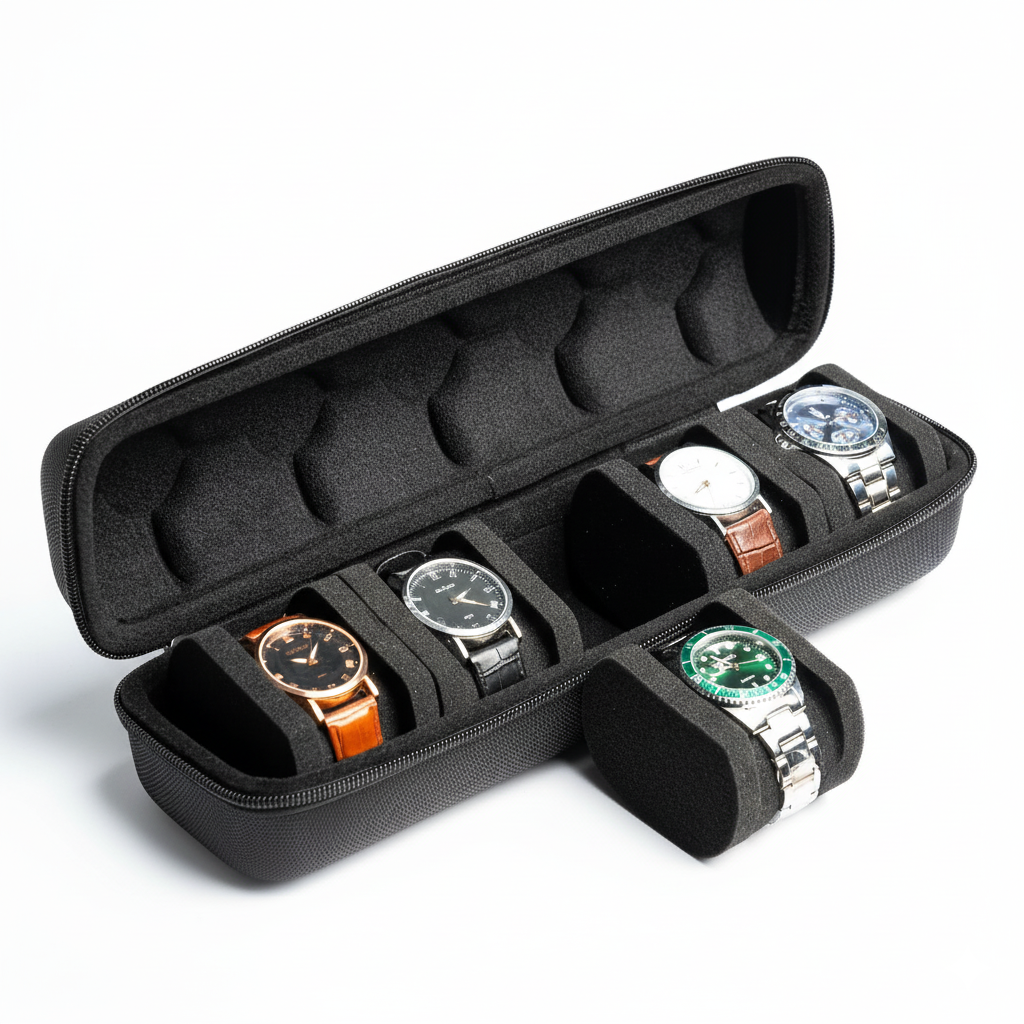 Étui Rigide Pour 5 Montres – Coque De Voyage Sécurisée