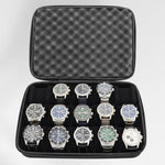 Étui Rigide Zippé Pour Montres – Coffret 15 Emplacements Noir