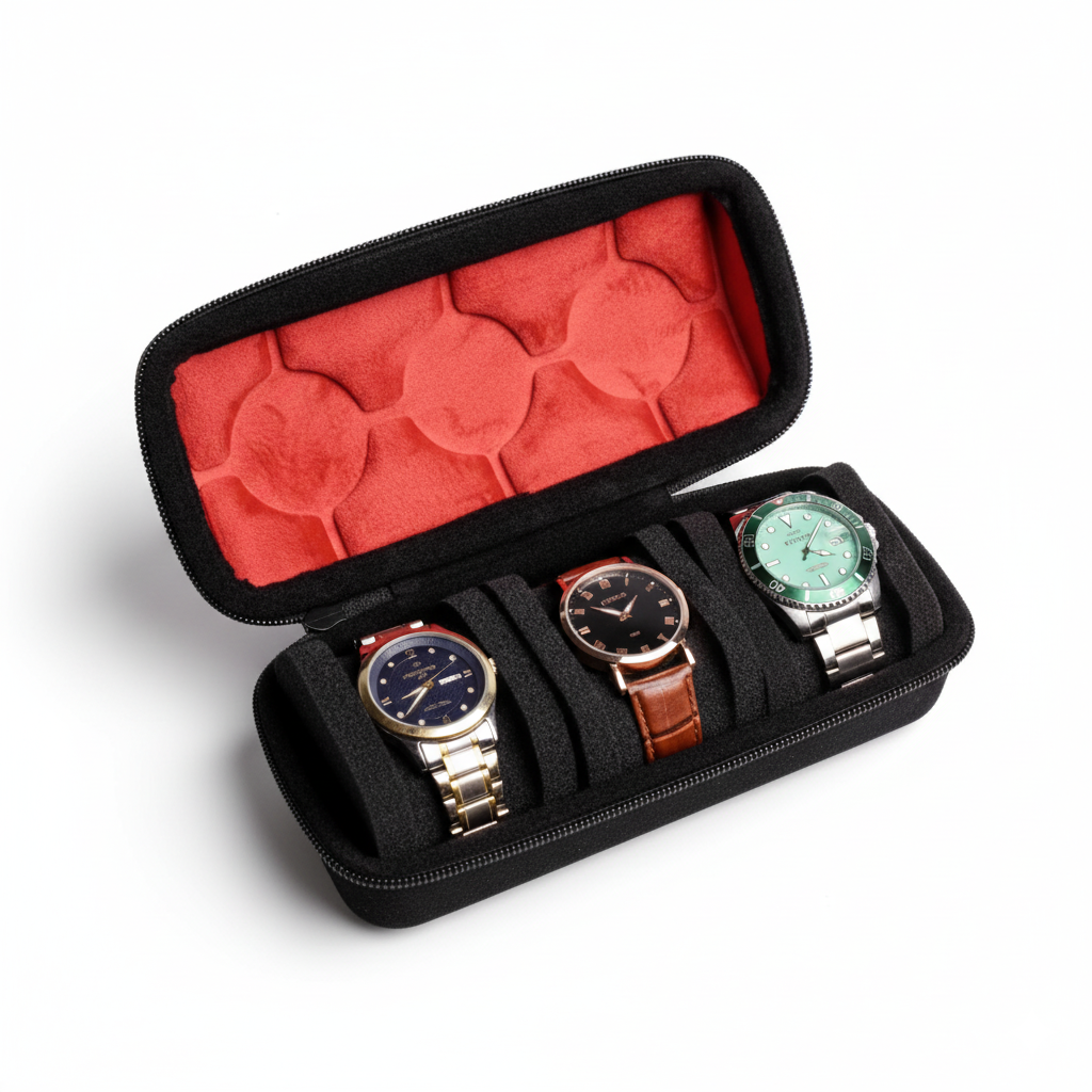 Étui Rigide avec Coussin Anti-Mouvement - 1 à 10 Montres