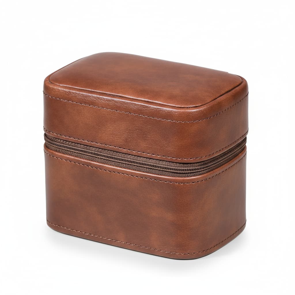 Étui À Montre En Cuir – Pochette De Transport Luxe 2 Emplacements