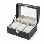 Boite Voyage En Cuir pour 3 Montres – Format Compact Élégant