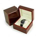 Boite À Montre En Bois De Bambou – Finition Antique & Intérieur PU