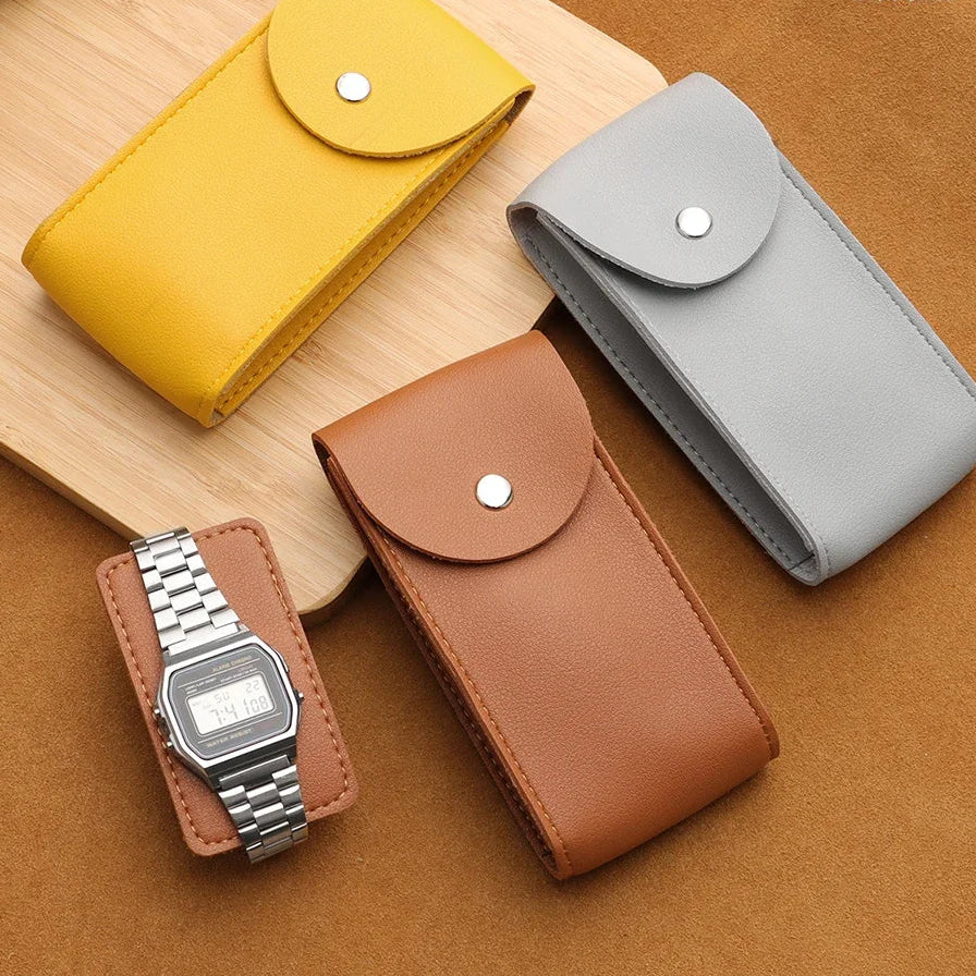 Pochette À Montre En Cuir PU – Sac De Rangement Anti-Poussière