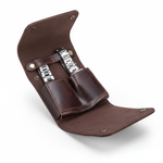 Pochette Montres De Voyage En Cuir Véritable – 2 Emplacements