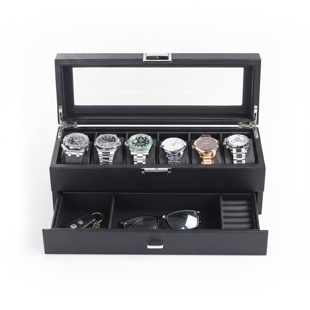 Boite À Montre – Rangement Luxe En Fibre De Carbone