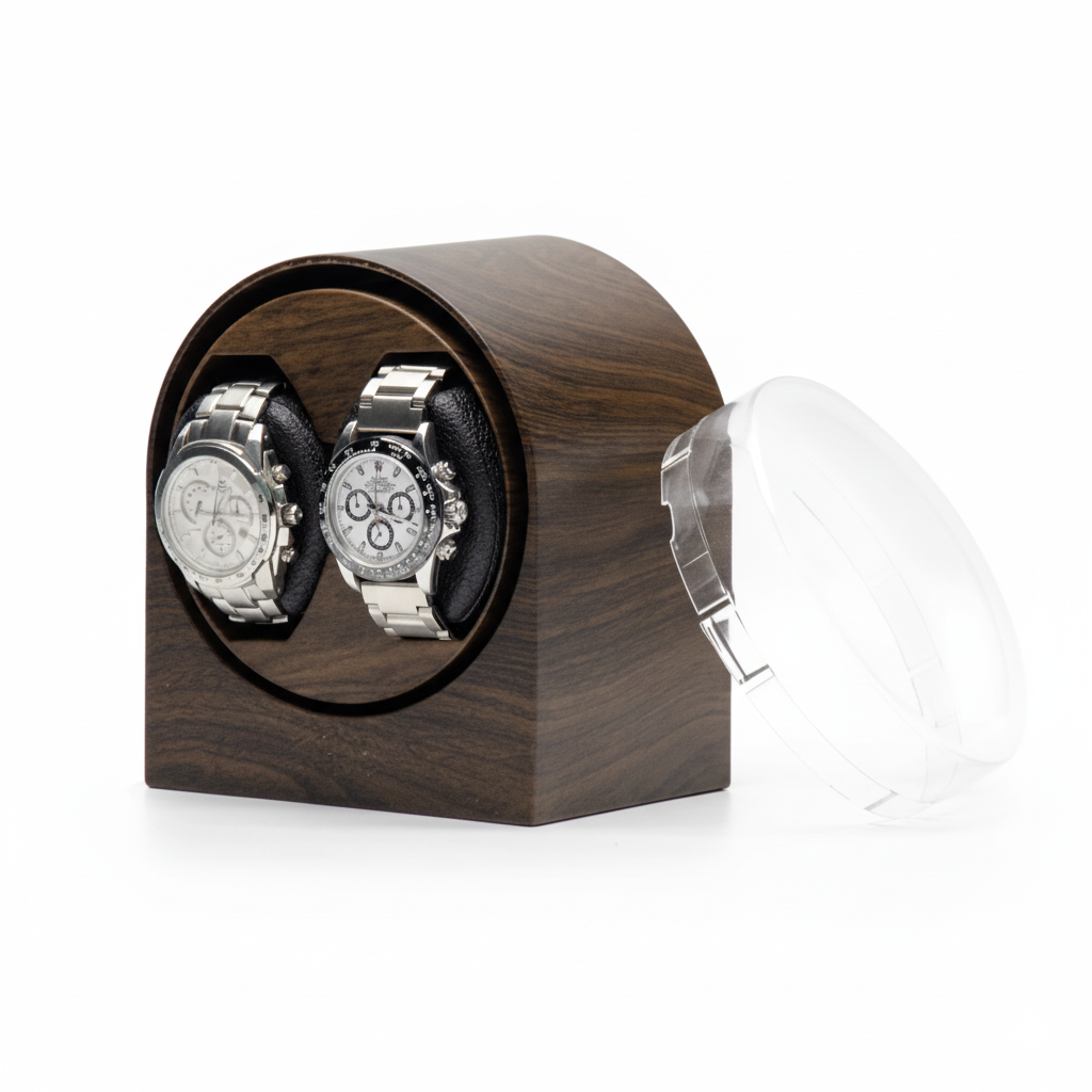 Remontoir Silencieux Effet Bois 2 Montres – Alimentation USB