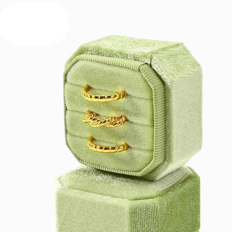 Boîte à Bagues Velours 1 à 3 Emplacements Carrée – Femme