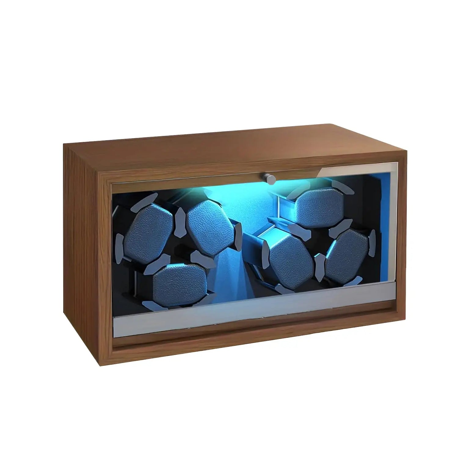 Remontoir Automatique En Similicuir Avec LED Bleue