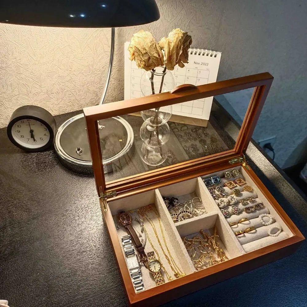 Boîte à Bijoux Bois et Bambou Multifonction – Femme