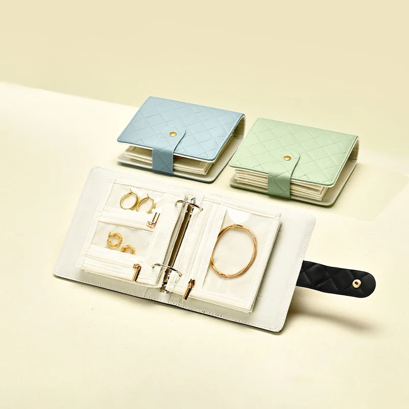 Boîte à Bijoux de Voyage Portefeuille en Cuir – Femme