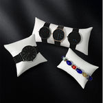 Coussin Présentoir Montre En Cuir PU Blanc – Support Élégant Polyvalent