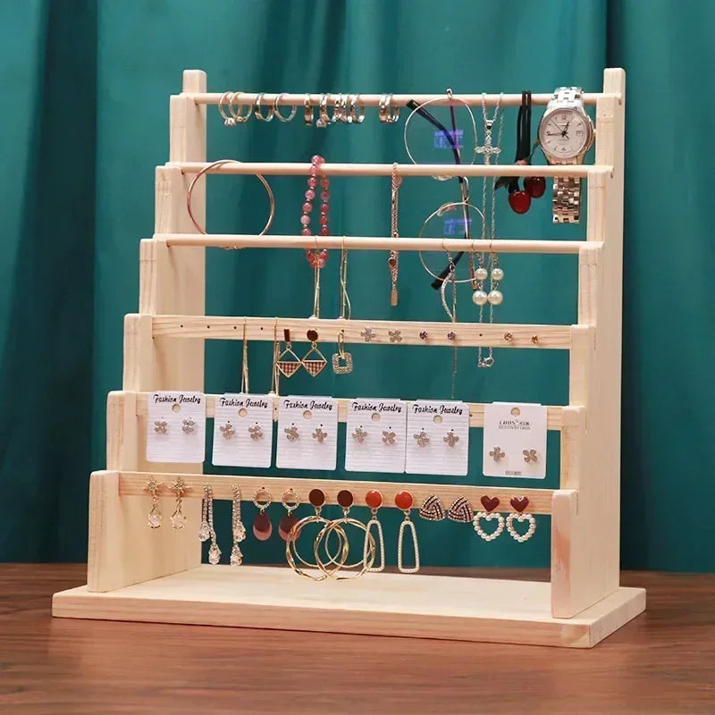 Présentoir Boucles d’Oreilles en Bois – Mixte