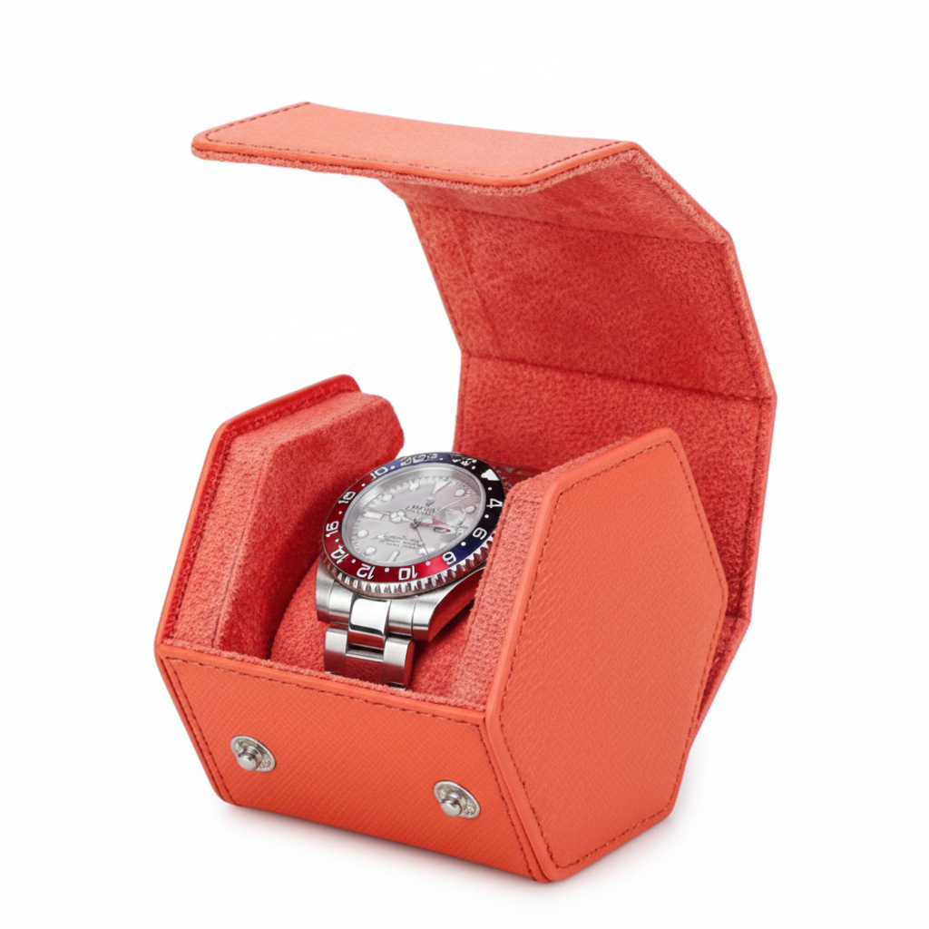 Boite À Montre De Voyage En Cuir – Étui Compact 1 Emplacement