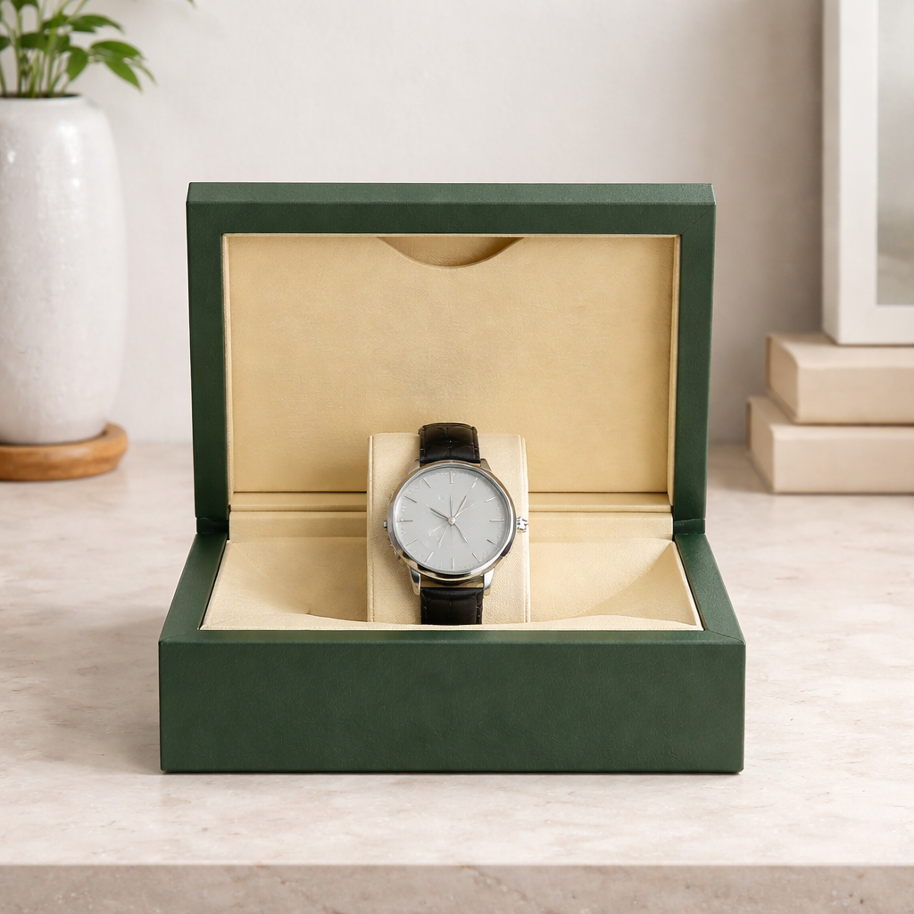 Boîte En Bois Et Similicuir – Écrin Élégant 1 Emplacement