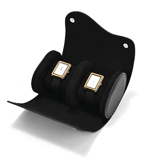 Étui De Voyage Duo En Cuir -  Forme Ovale Élégante