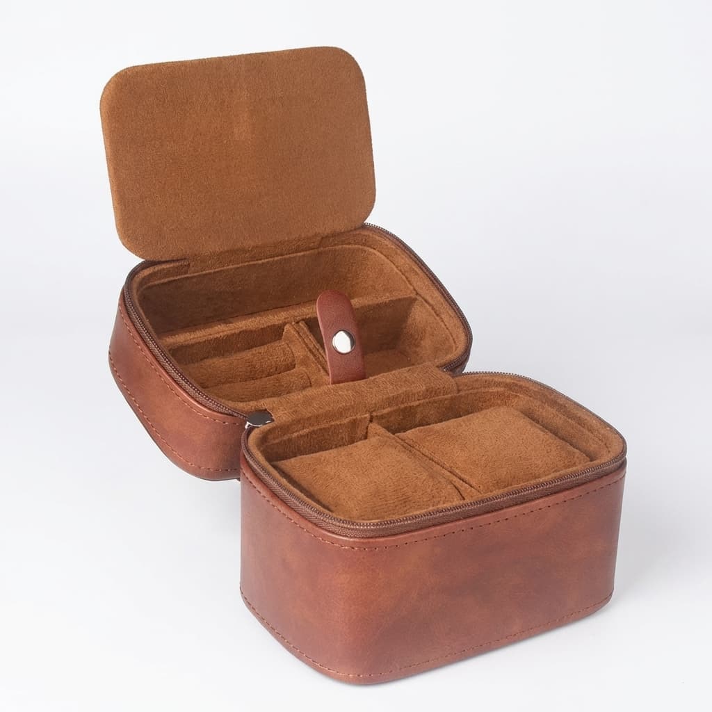 Étui À Montre En Cuir – Pochette De Transport Luxe 2 Emplacements