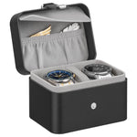 Étui de Voyage Classique Pour 2 Montres – Compartiment Secret Intégré
