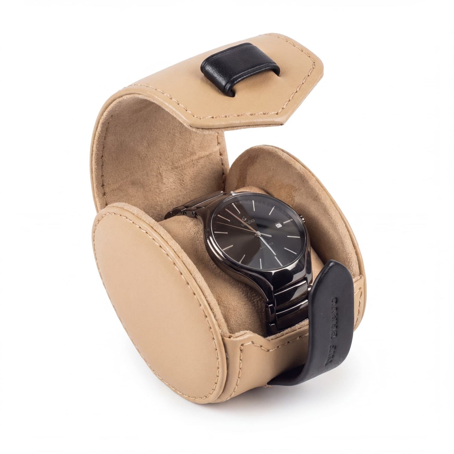 Étuis à Montre de Voyage Cuir Luxe Oval