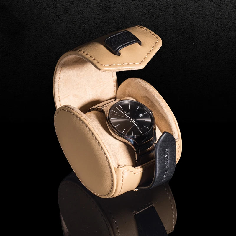 Étuis à Montre de Voyage Cuir Luxe Oval